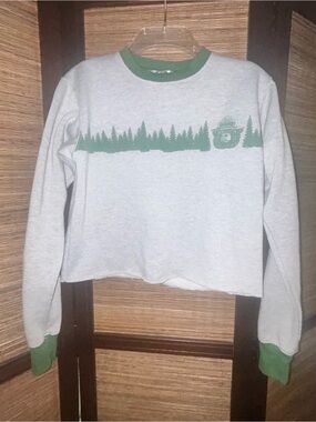 Smokey The Bear Cropped Sweatshirt